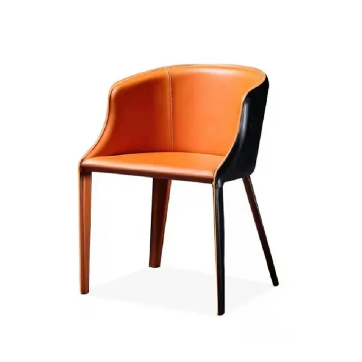 Designer Saddle Leather Dining Chair